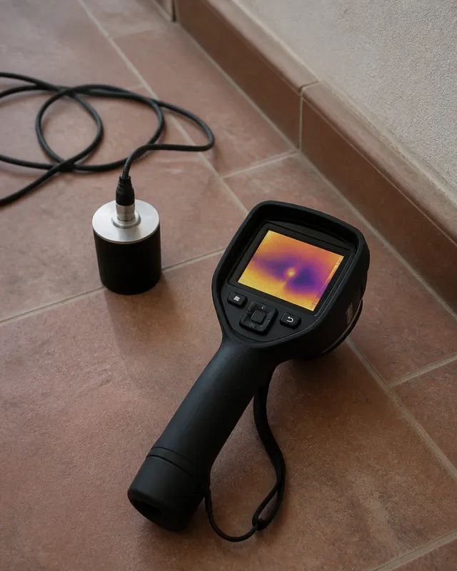 Cámara termográfica y geófono para detectar fugas de agua en Murcia